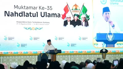 Prabowo Tegaskan Netralitas Pemerintah pada Muktamar Ke-35 NU