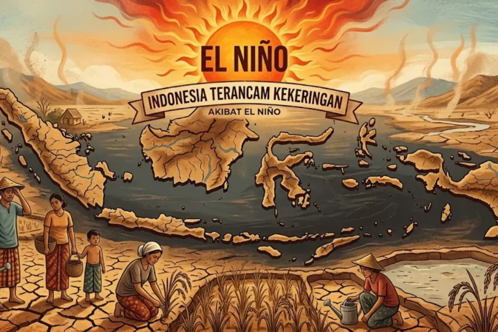 Ilustrasi Indonesia Kekeringan akibat El Nino