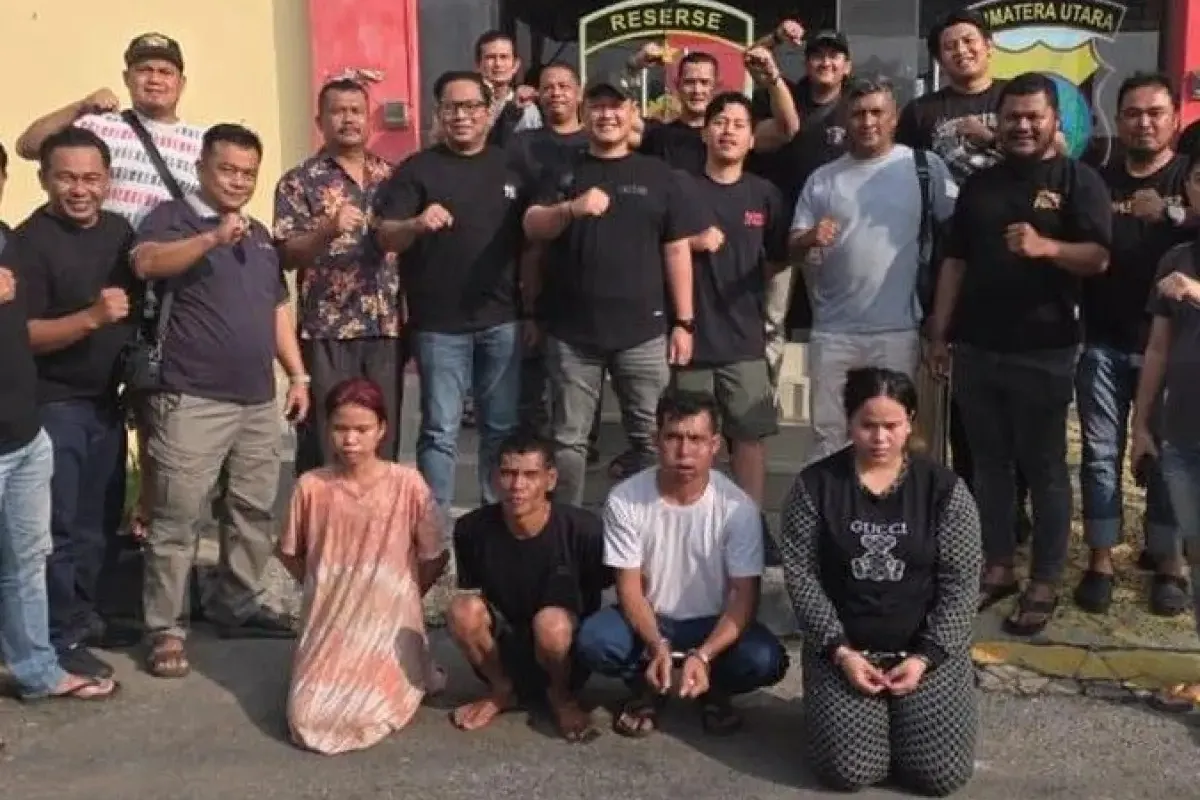 Polisi berhasil menangkap 4 pelaku pembunuhan lansia di Rumbai, Pekanbaru - dok Ist