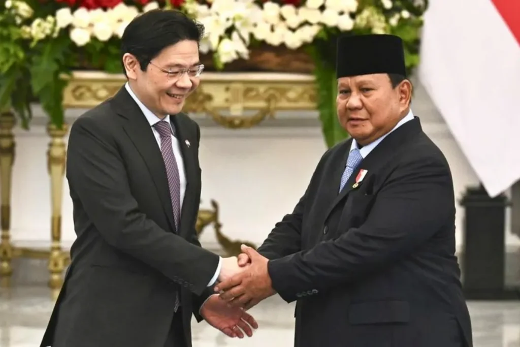Prabowo Sambut PM Singapura